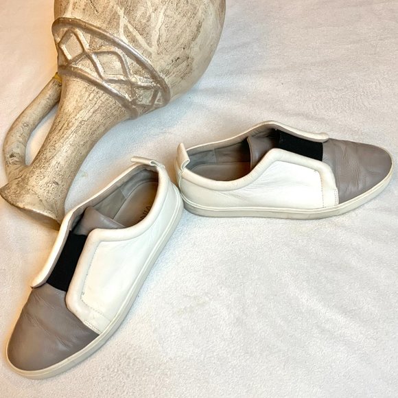 Vince Caden Slip On Sneakers Leather Textile Skate - Picture 6 of 14